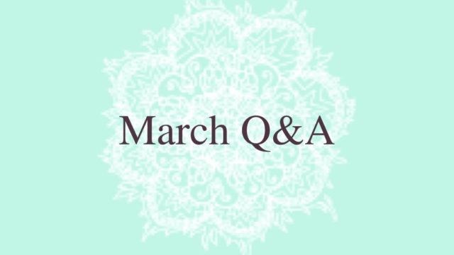 March 29, 2021 Q&A with Marla